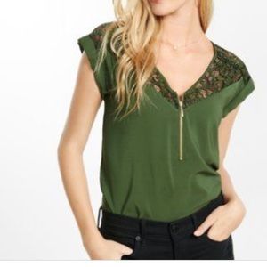 Express lace collar blouse